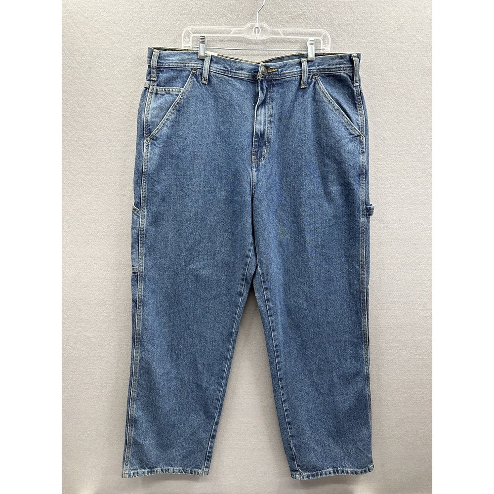 NWT FULL BLUE Carpenter Jeans Mens 40x32 Relaxed Loose Fit Blue Denim Work Pants